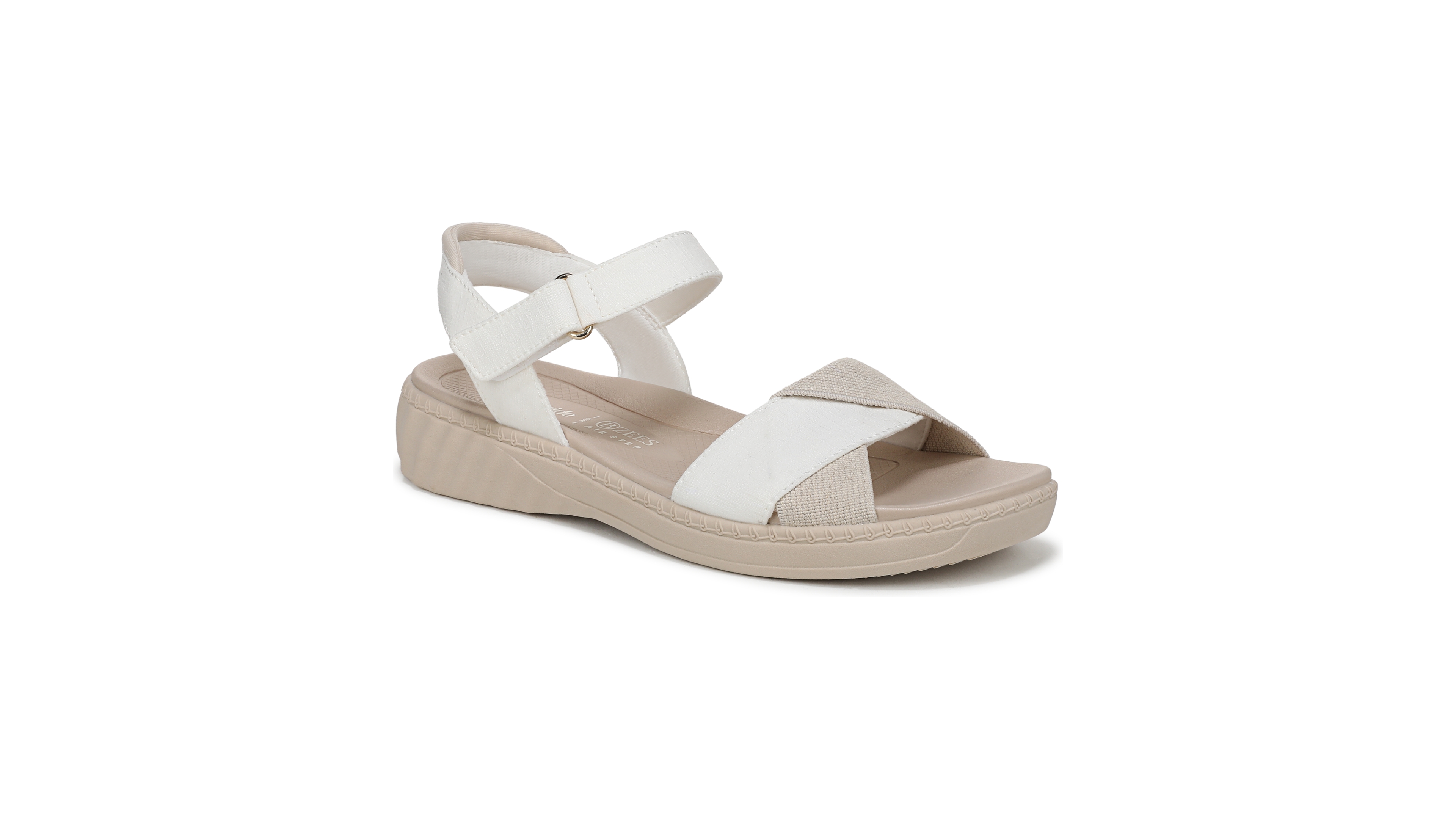 LifeStride Women's Lane Washable Open Round Toe Strappy Sandals