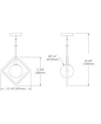 11.50" Metal Glasgow Pendant