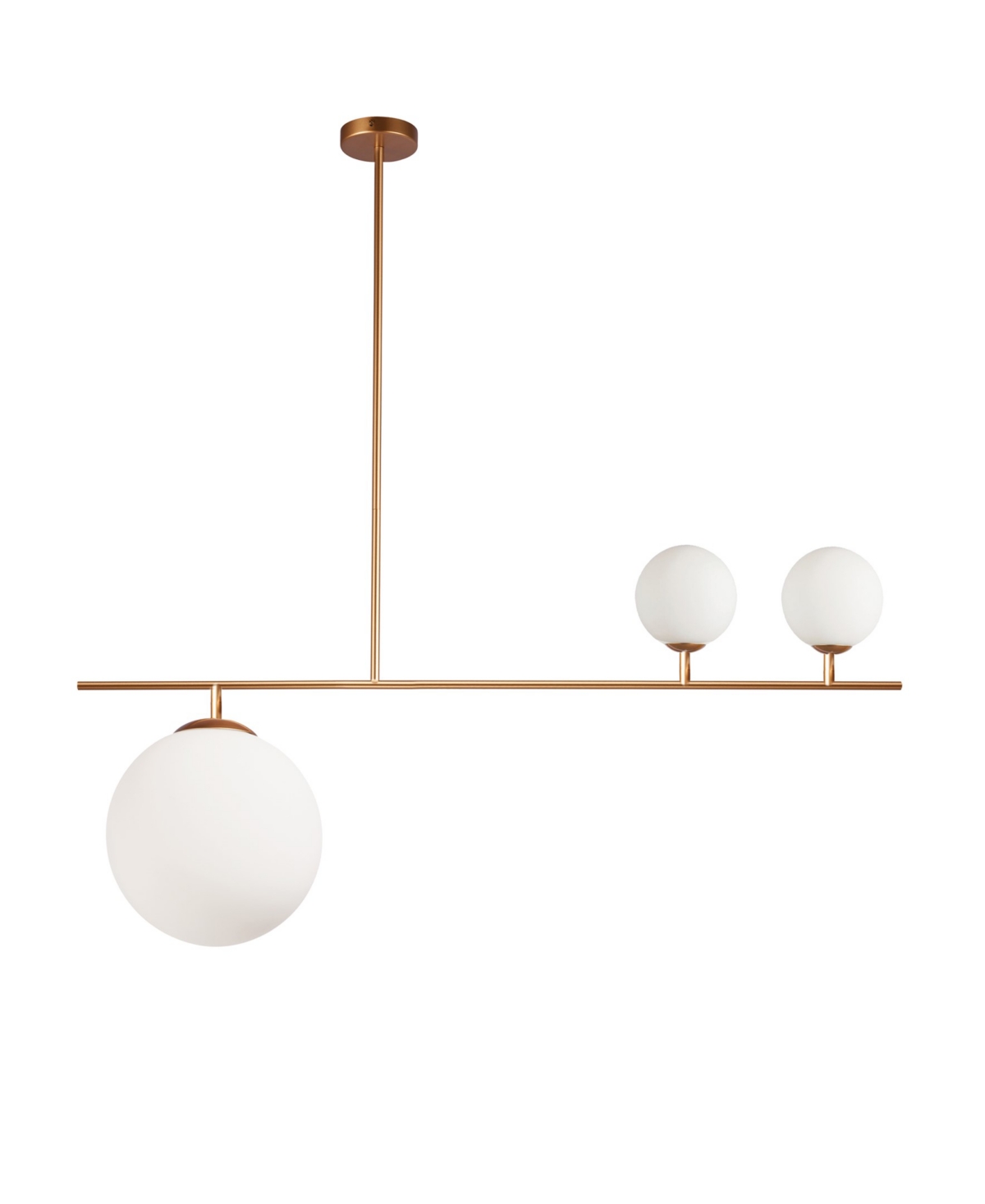Dainolite 14.50" Metal Orion 3 Light Pendant In Gold