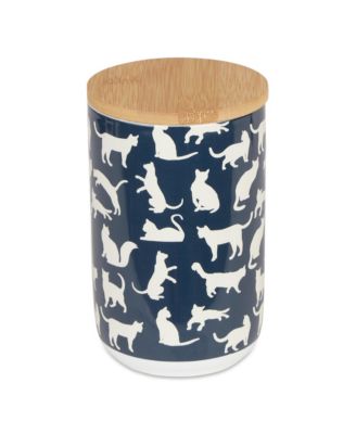 Ceramic Pet Treat Canister Cats Meow