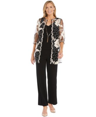 R & M Richards - Women's 3-Pc. Embellished Pant Set