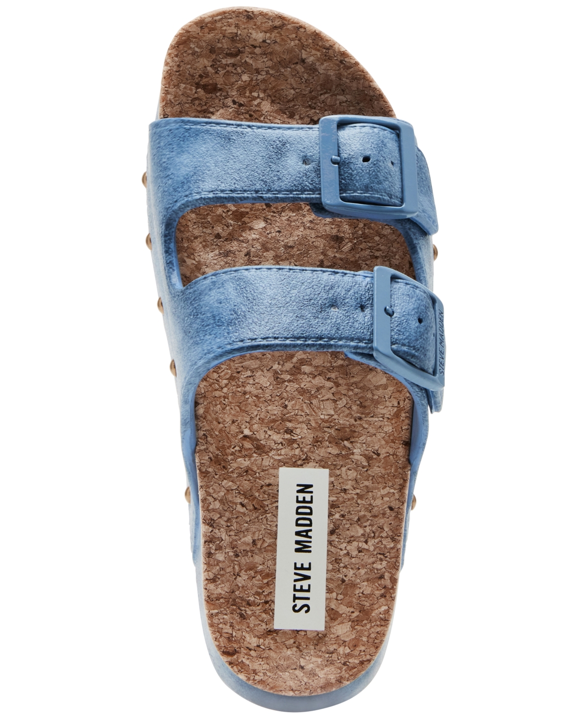 Steve Madden Kali-j Flatform Footbed Sandals In Blue Denim
