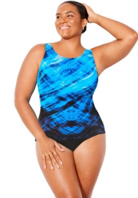 Women's Chlorine Resistant High Neck One Piece Swimsuit