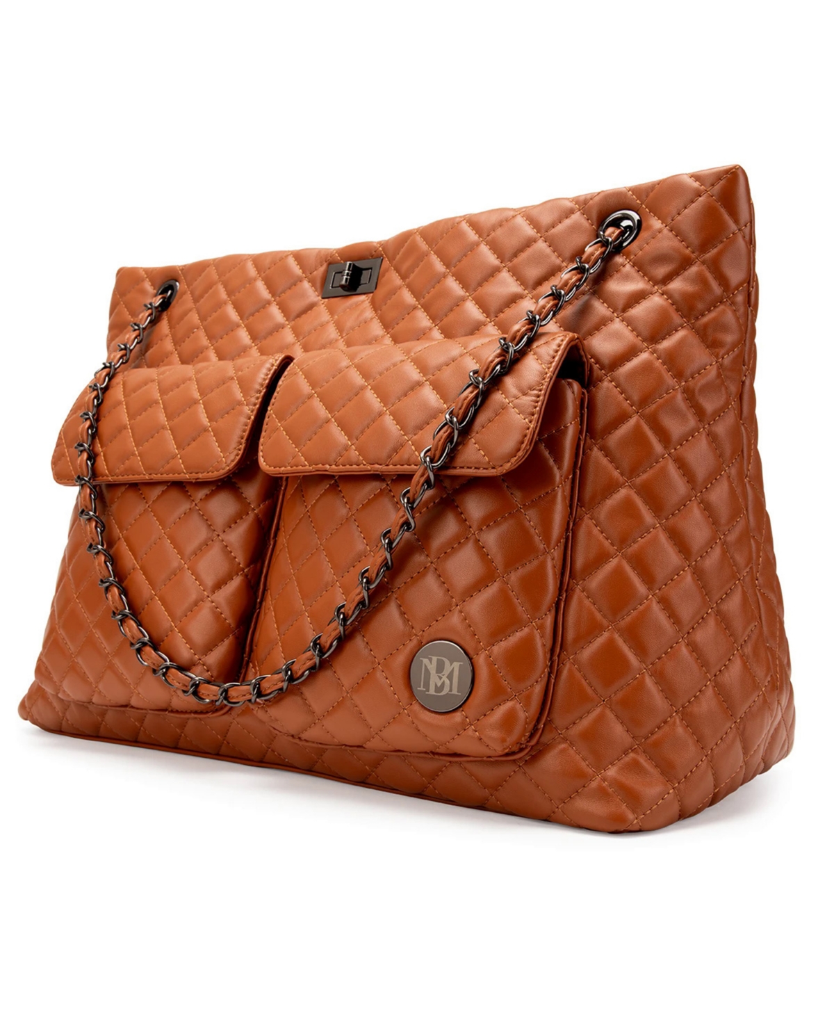 Diana Xl Quilted Travel Weekender Tote Bag - Brown