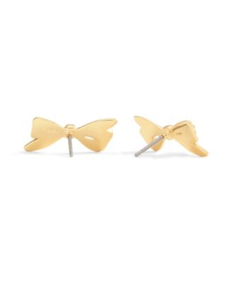 COACH Gold Signature Mini Bow Stud Earrings