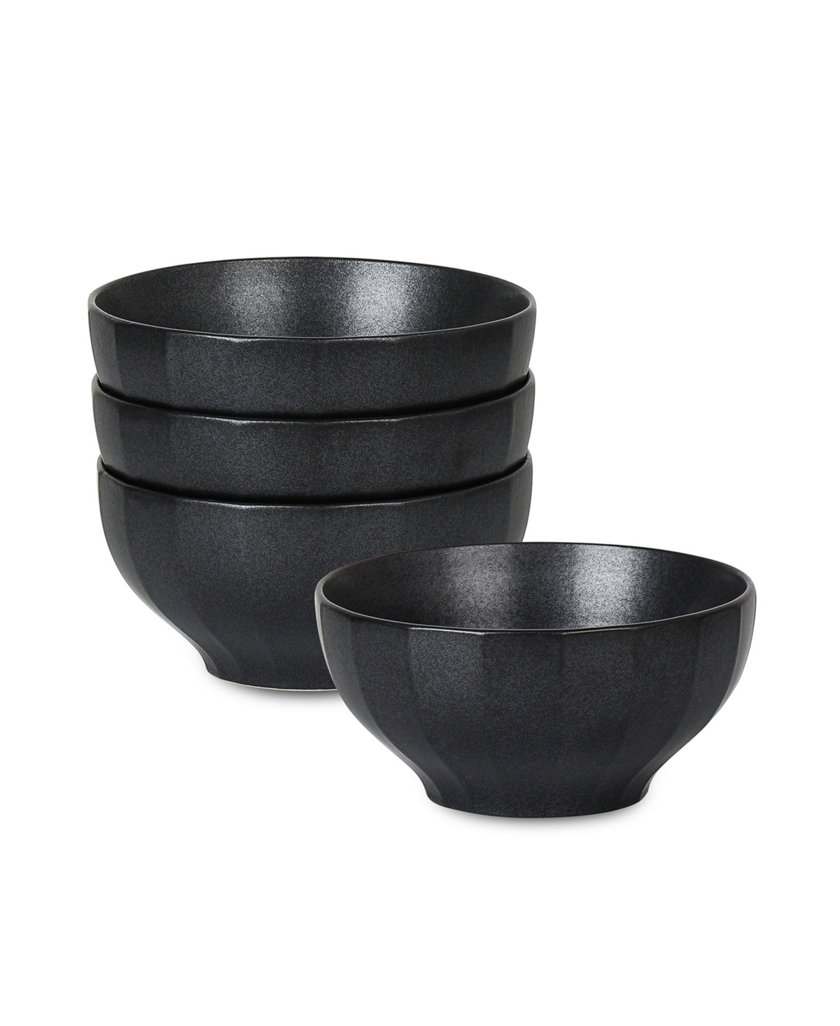 Rio Cereal Bowls, Set of 4 - Black