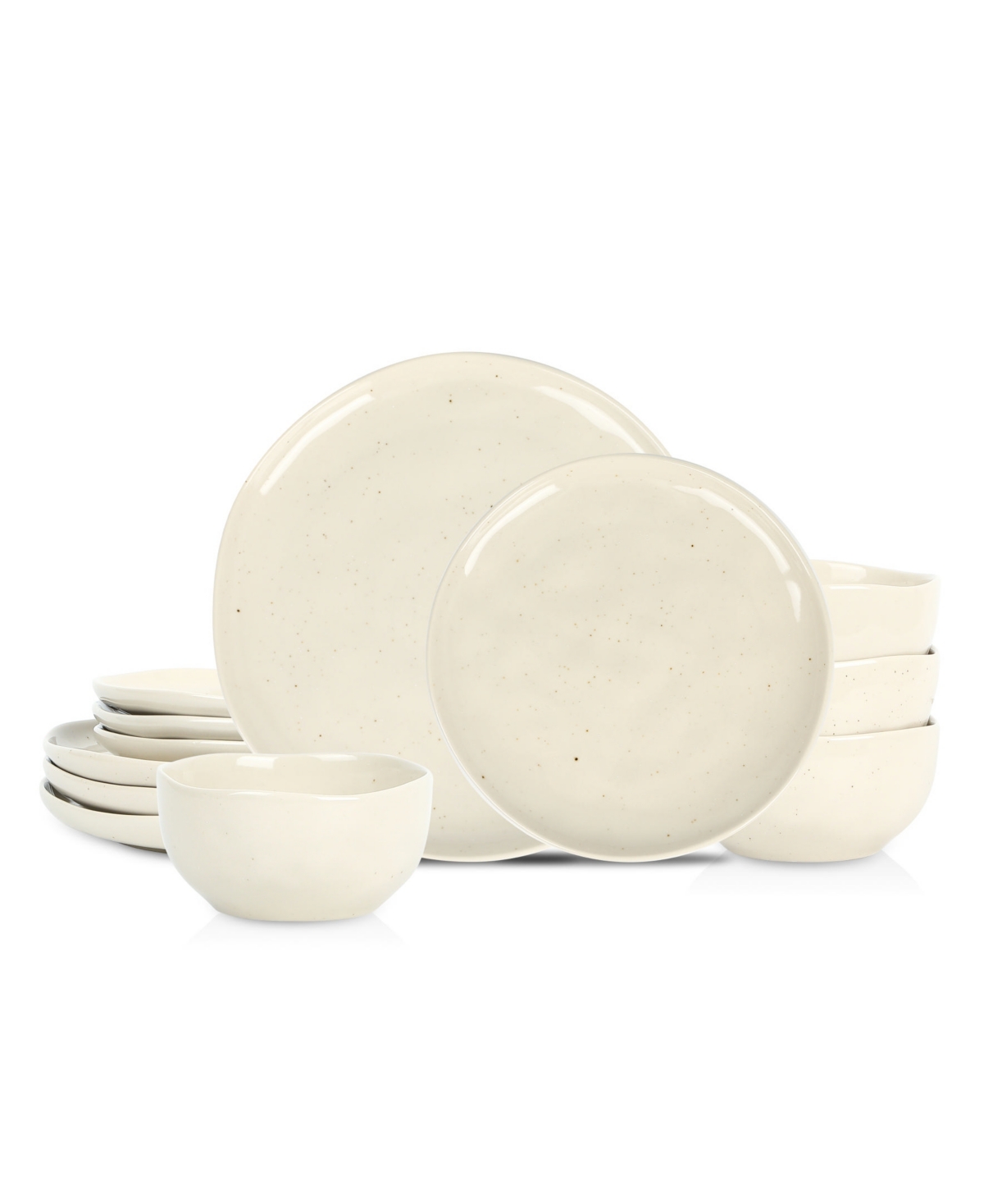 Mirella 12 Pc. Dinnerware Set, Service for 4 - Beige