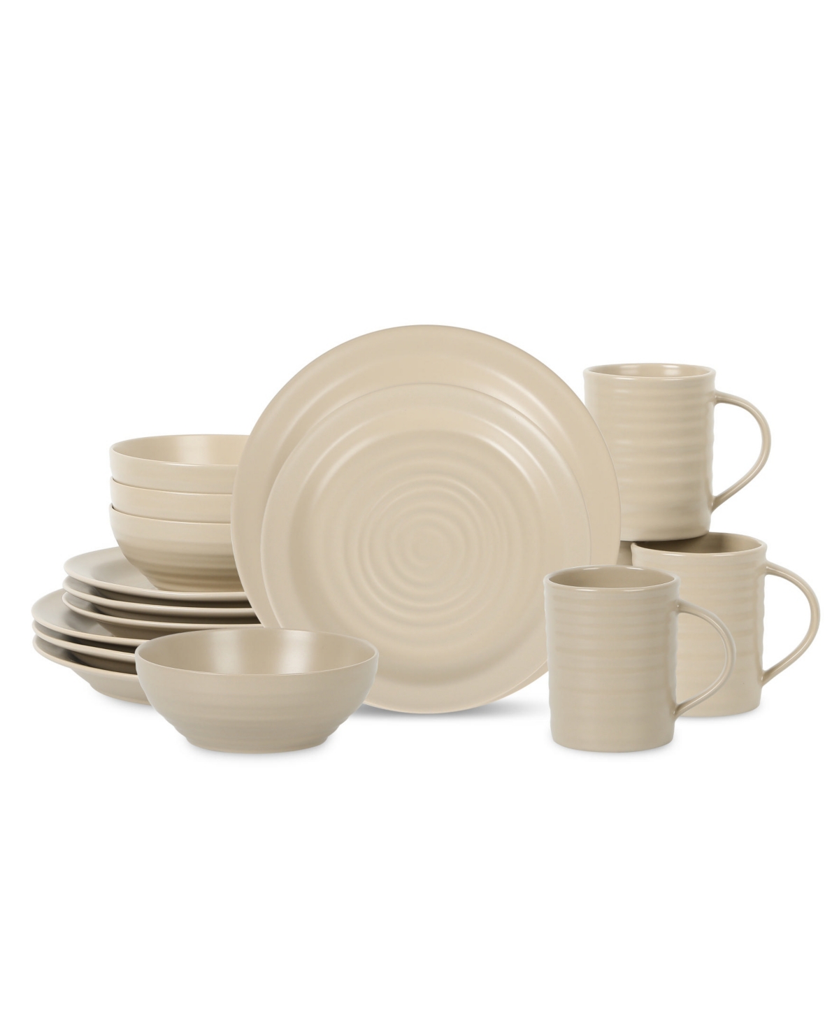 Orbit 16 Pc. Dinnerware Set, Service for 4 - Green