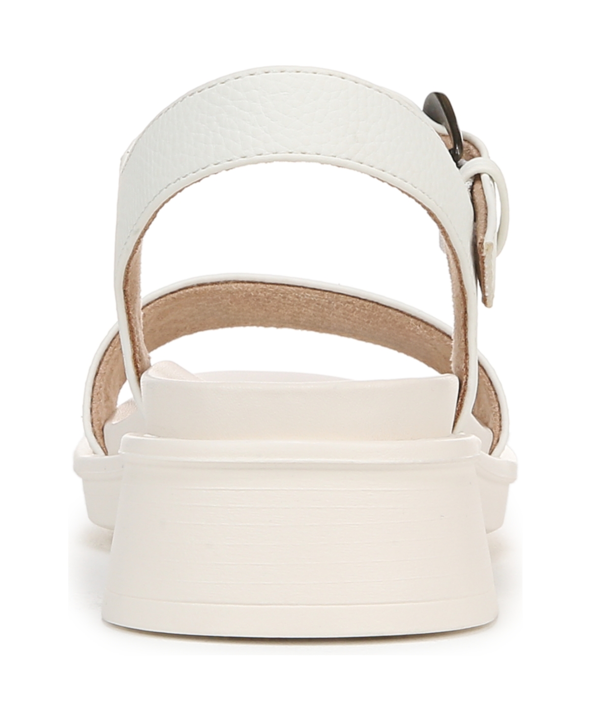 Shop Soul Naturalizer Women's Emma Block Heel Footbed Flat Sandals In White Faux Leather
