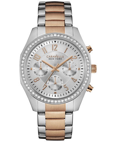 Caravelle New York by Bulova Women's Chronograph Two-Tone Stainless Steel Bracelet Watch 36mm 45L148