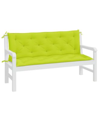 Garden Bench Cushions 2 pcs Bright Green 59.1"x19.7"x2.8" Oxford Fabric