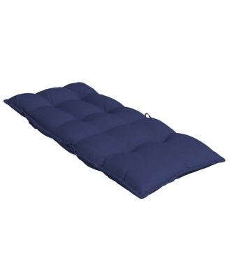 Highback Chair Cushions 2 pcs Navy Blue Oxford Fabric