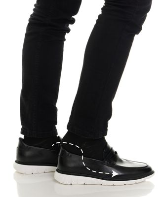 Men's Douglas Street Hands-Free Slip On Technology Lightweight Leather Penny Loafers