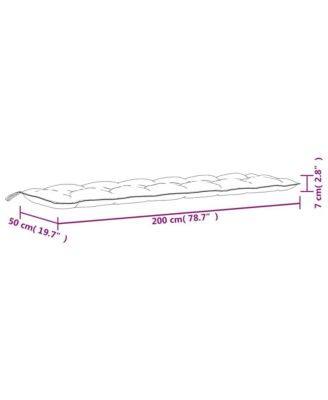 Garden Bench Cushions 2 pcs Beige 78.7"x19.7"x2.8" Oxford Fabric