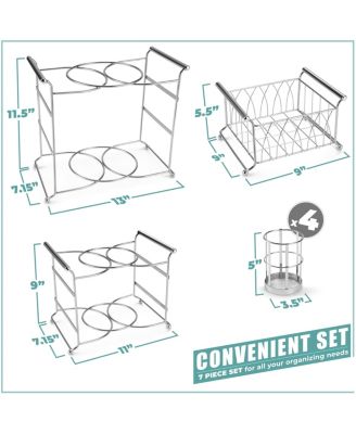 7-Piece Stackable Buffet Caddy - Ideal for Dining Table, Party, Buffet, Kitchen, Entertaining