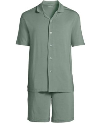 Men's Short Sleeve Cooling Knit Pajama Short Set