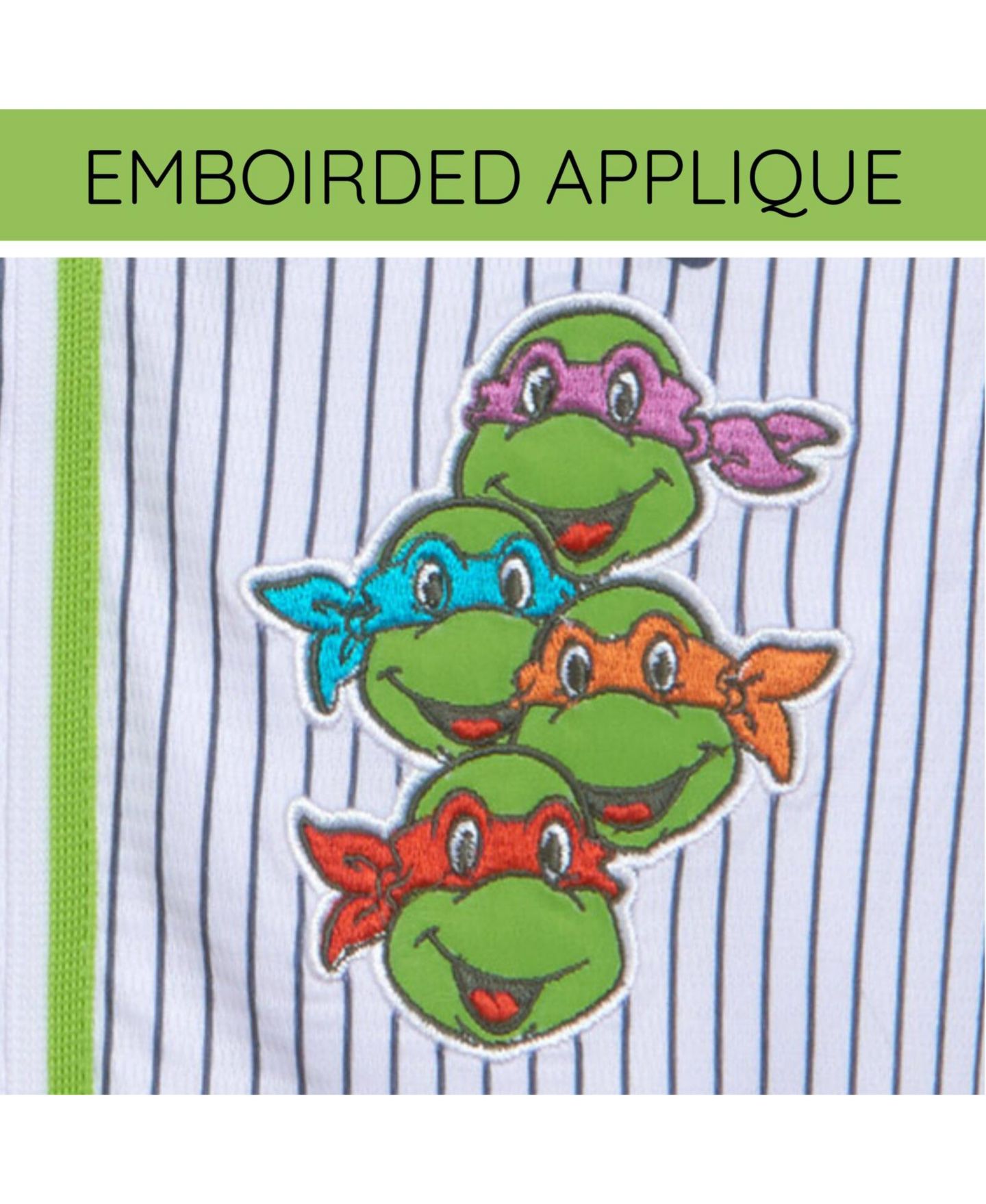 Рубашка Teenage Mutant Ninja Turtles Mesh Baseball Jersey Button Down Dress Shirt для мальчиков-малышей, цвет: Зелёный — фото 6