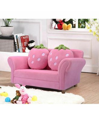 Kids Strawberry Armrest Chair Sofa