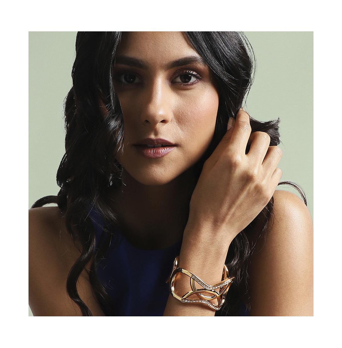 Sohi Abstract Curve Bracelet In Gold