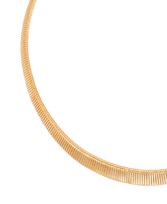 Gold-Tone Textured Omega Collar Necklace