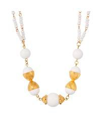 White Acrylic Bead Necklace