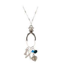 Paw and Bone Charm Holder Necklace