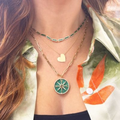 Large Paperclip Link Chain Necklace 14K Yellow Gold 24 inches