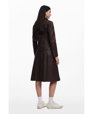 Women's Midi leather skirt