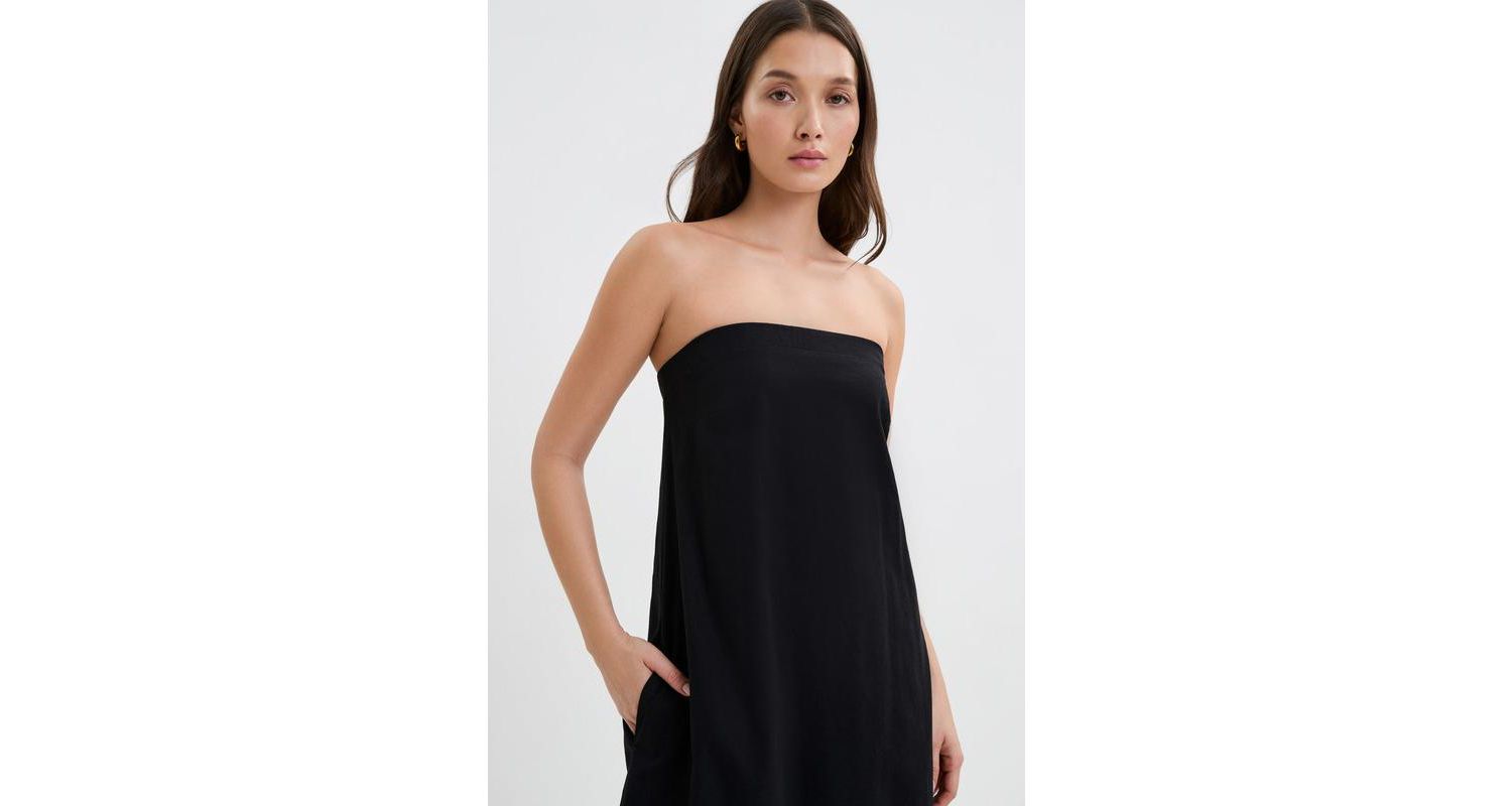 Women's Aine Linen Convertible-Strap Flowy Dress with Pockets