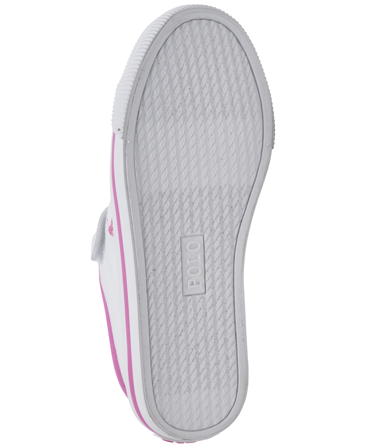 Polo Ralph Lauren Big Girls Elmwood Casual Sneakers From Finish Line In White,pink