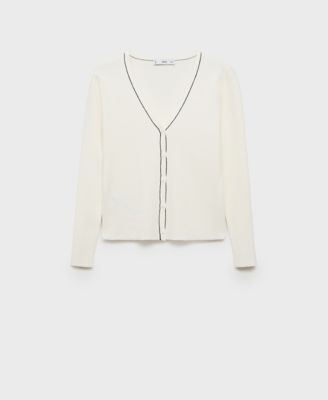 Women's V-Neck Knitted Cardigan Sweater