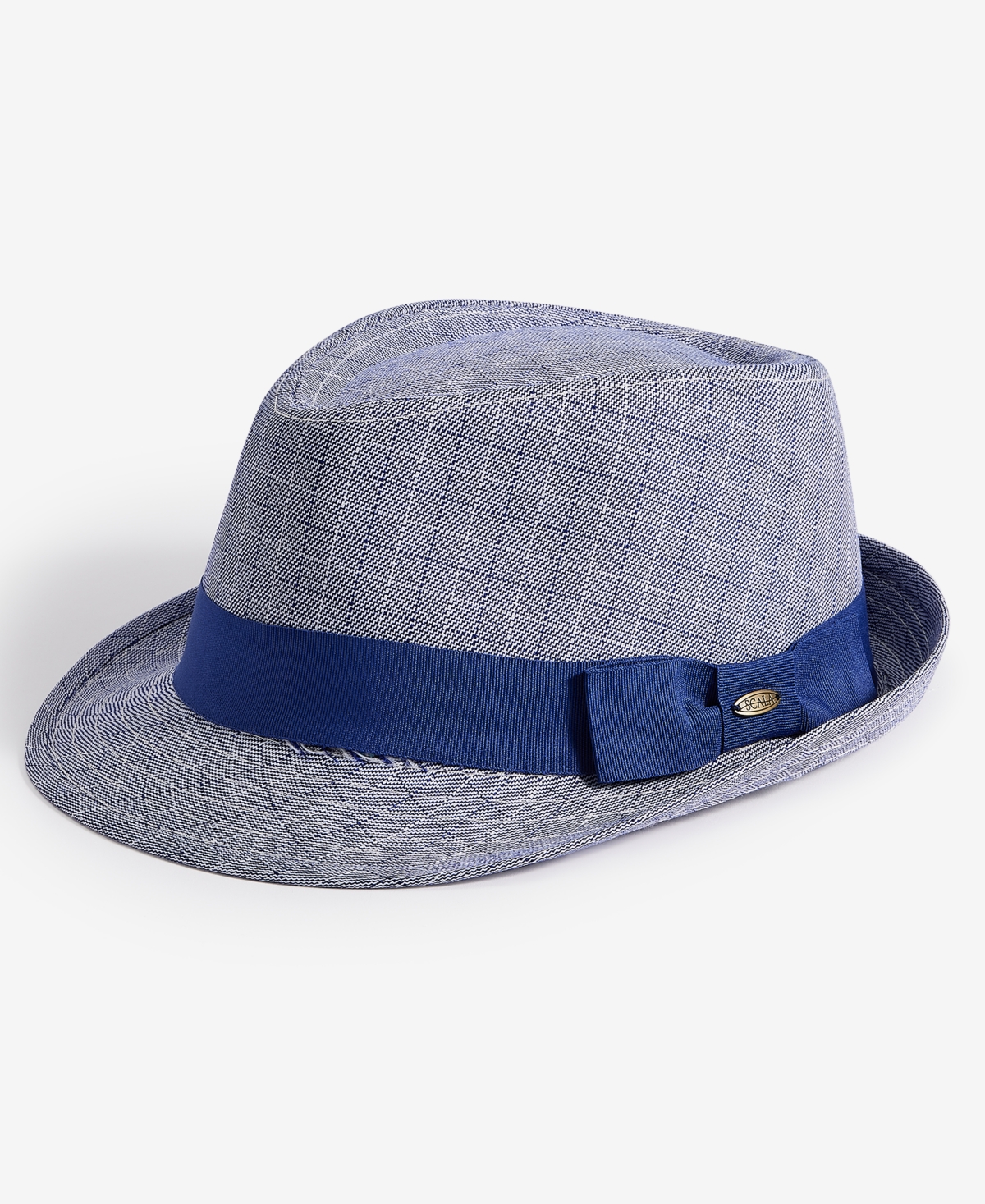 Men's Tattersall Plaid Fedora Hat - Navy