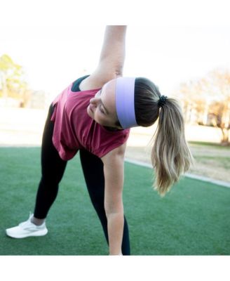 Women's Pack of Wide Training Headbands - Purple + Pink + Hot Pink