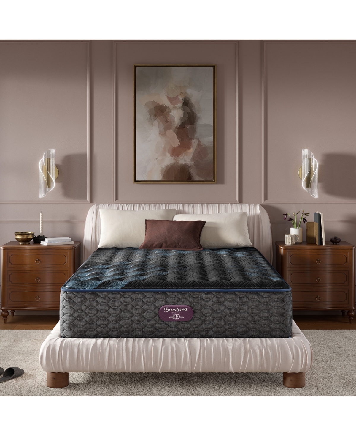 Beautyrest World Class Level Four 15" Medium Tight Top Mattress Set In No Color