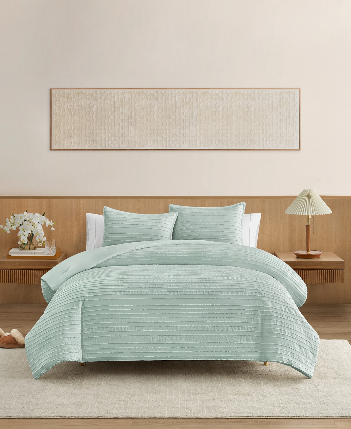 Ugg Devon Textured 3-pc. Comforter Set, Full/queen In Sky Grey