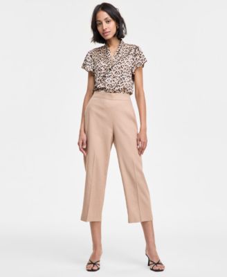 Bar III - Women's Pull-On Cropped Wide-Leg Pants