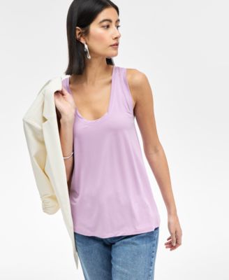I.N.C. International Concepts - Women's Luxe Scoop-Neck Tank Top