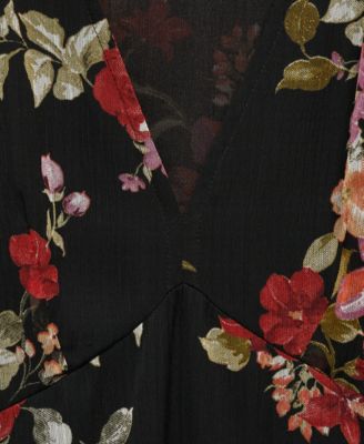 Women's Floral Puff Sleeve Dress