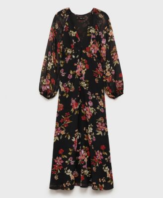 Women's Floral Puff Sleeve Dress