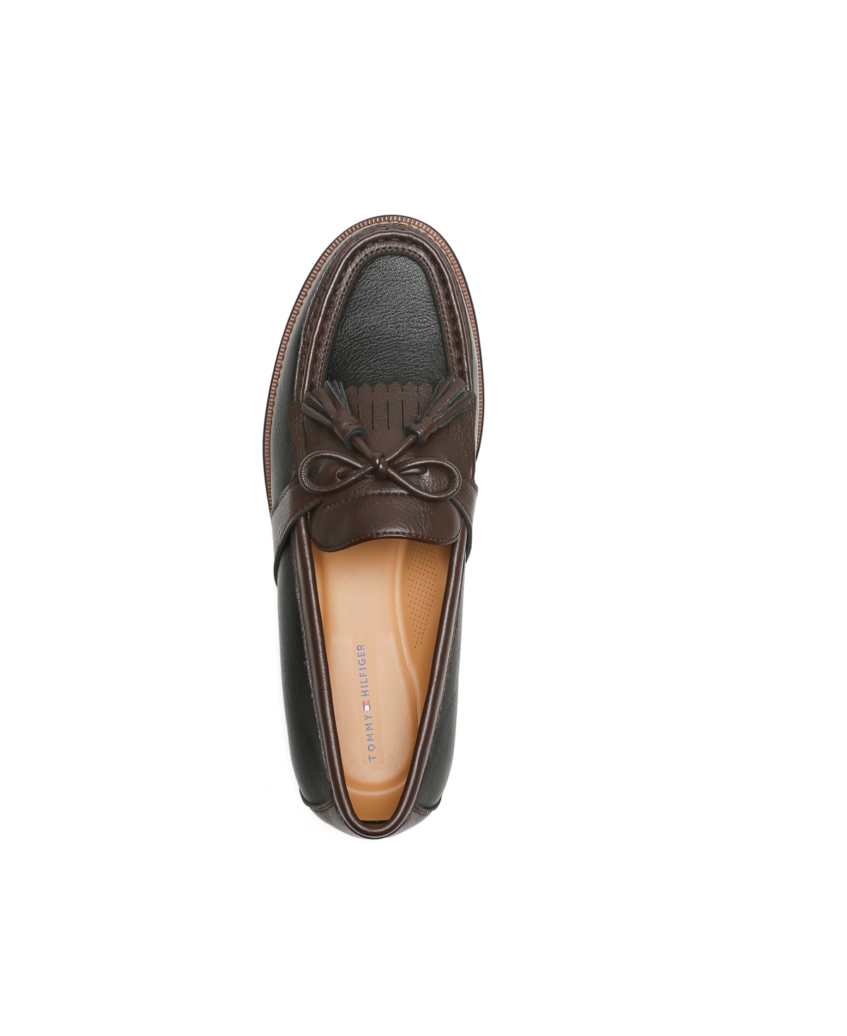 Tommy Hilfiger Men's Sohan Kilt Detail Tassel Loafers In Black,dark Brown