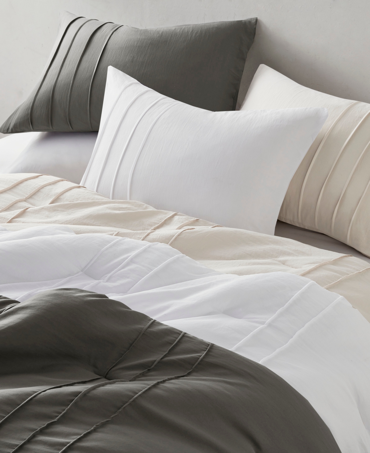 510 Design Porter Pleated 3-pc. Comforter Set, Full In White