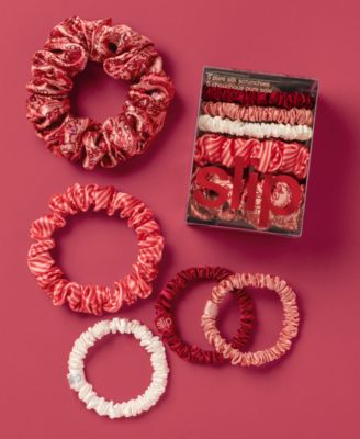 5-Pc. Pure Silk Assorted Scrunchies Set