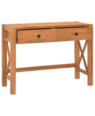 Desk with 2 Drawers 39.4"x15.7"x29.5" Teak Wood