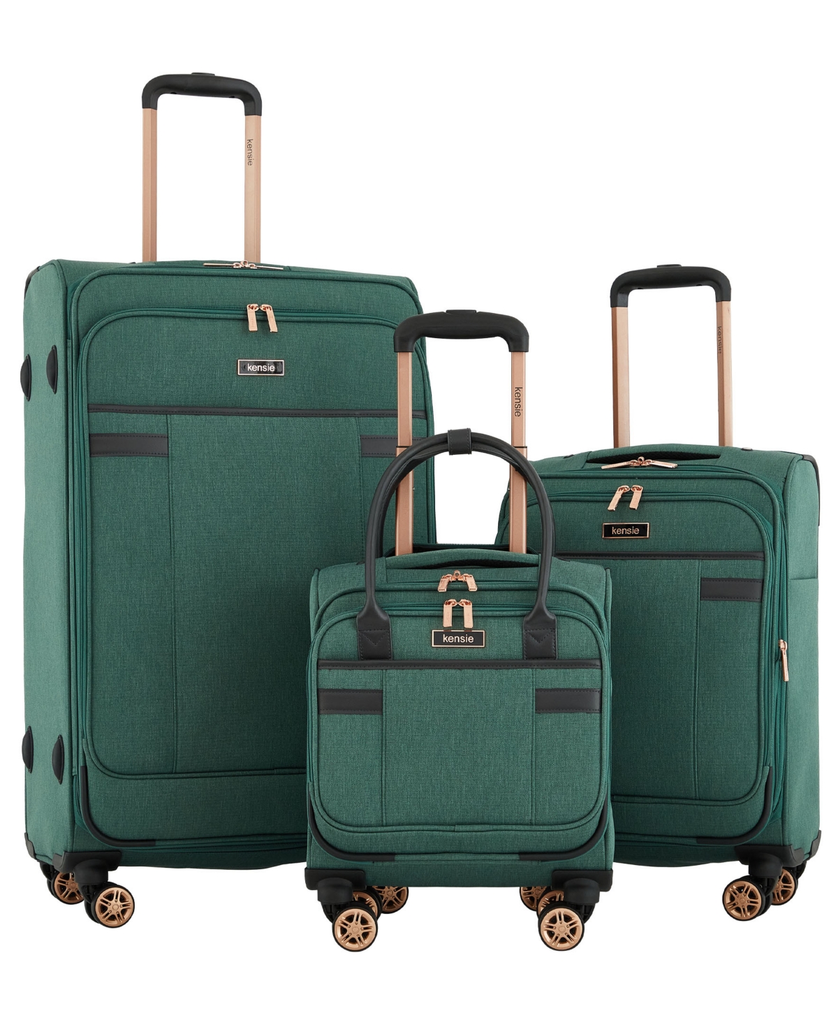 Hudson Expandable Rolling Softside Luggage Set, 3 Piece - Smoke Pine