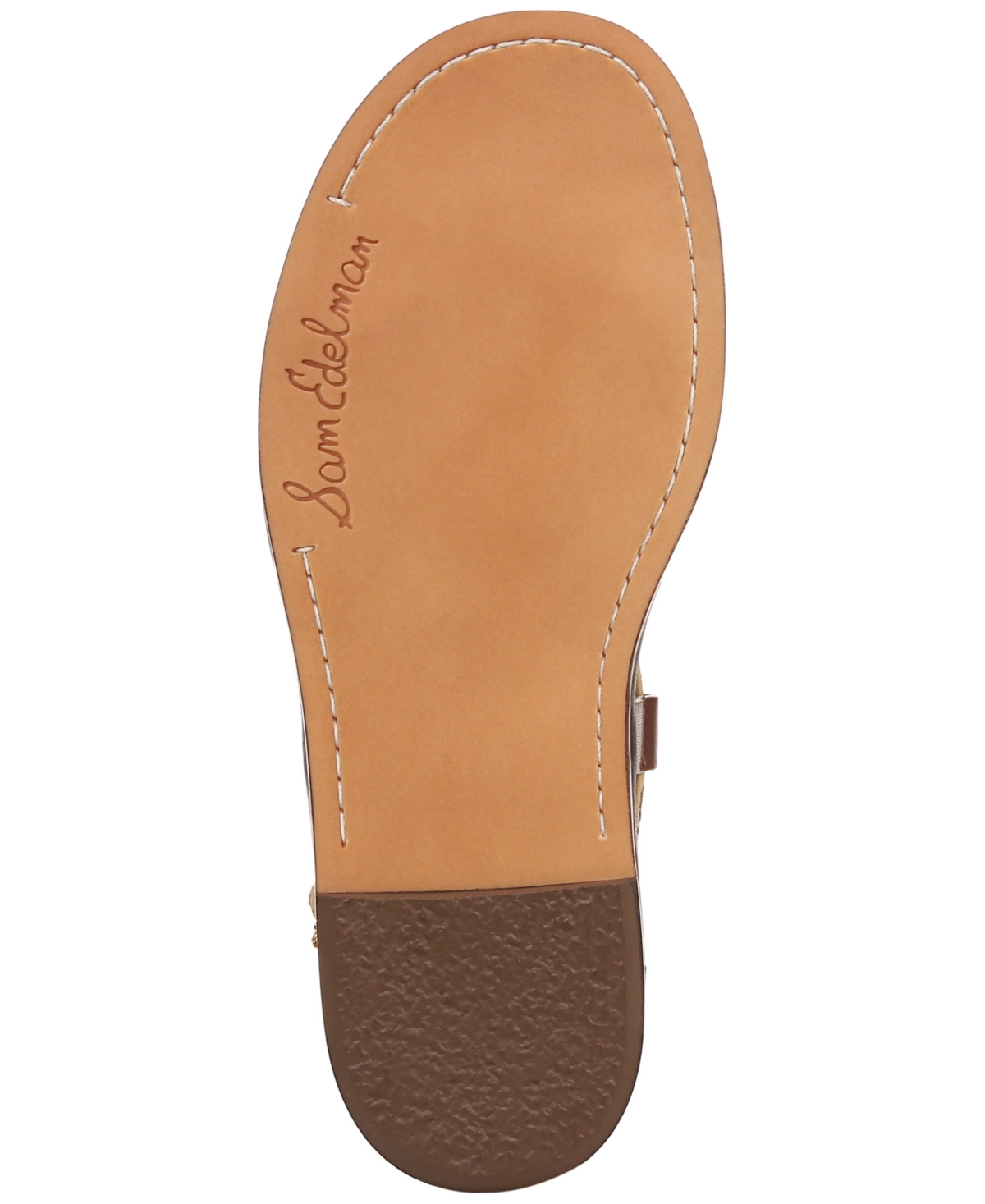 Shop Sam Edelman Women's Tenly Strappy Flat Sandals In Beechwood Multi,burnt Brandy