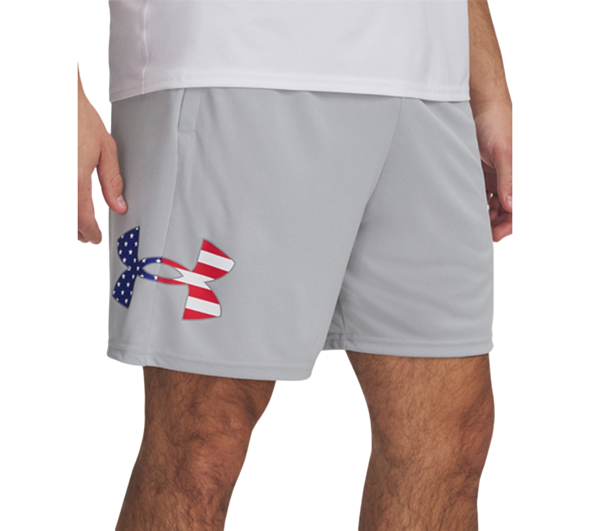 Men's Freedom Tech 7" Shorts - Mod Gray Light Heather // Red