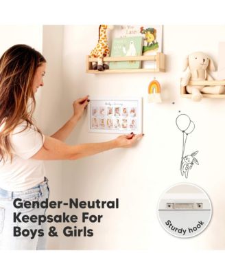 Nova Baby's First Year Photo Frame, 12 Months Newborn Baby Picture Frame, Monthly Birthday Milestone Collage