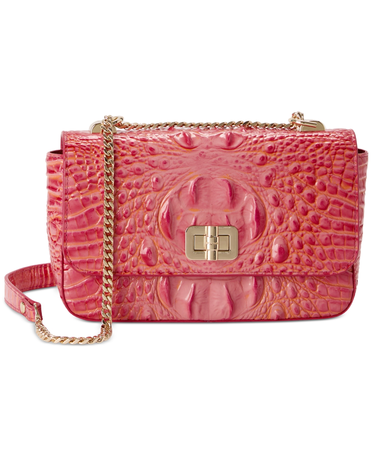 Rosa Melbourne Small Leather Crossbody Bag - Coral Snapdragon