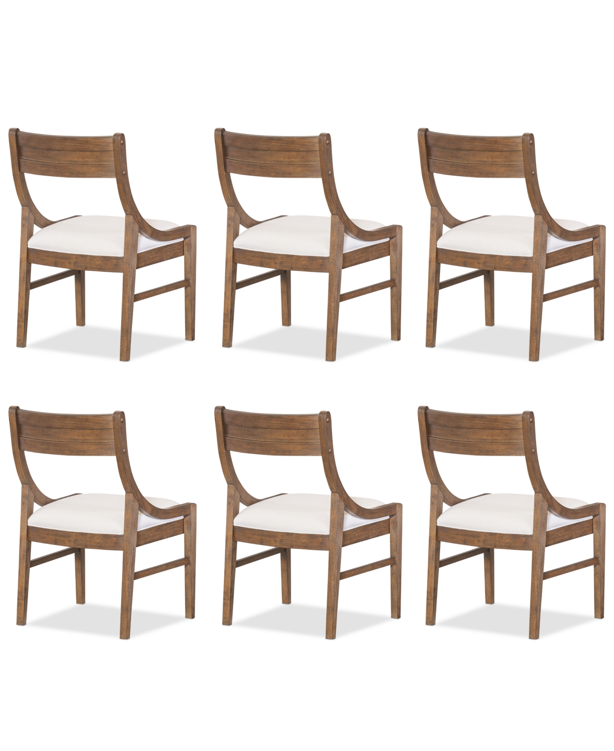 Macy's Greystone Ii 6-pc. Dining Chair Set In Brown