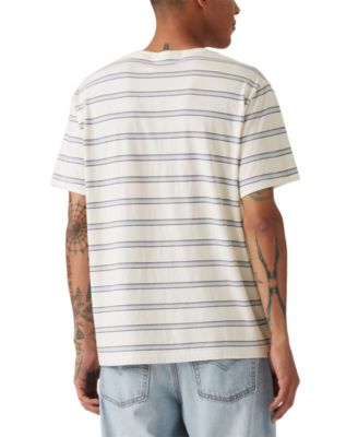 Men's Essential Relaxed Fit Short Sleeve Striped Crewneck T-Shirt